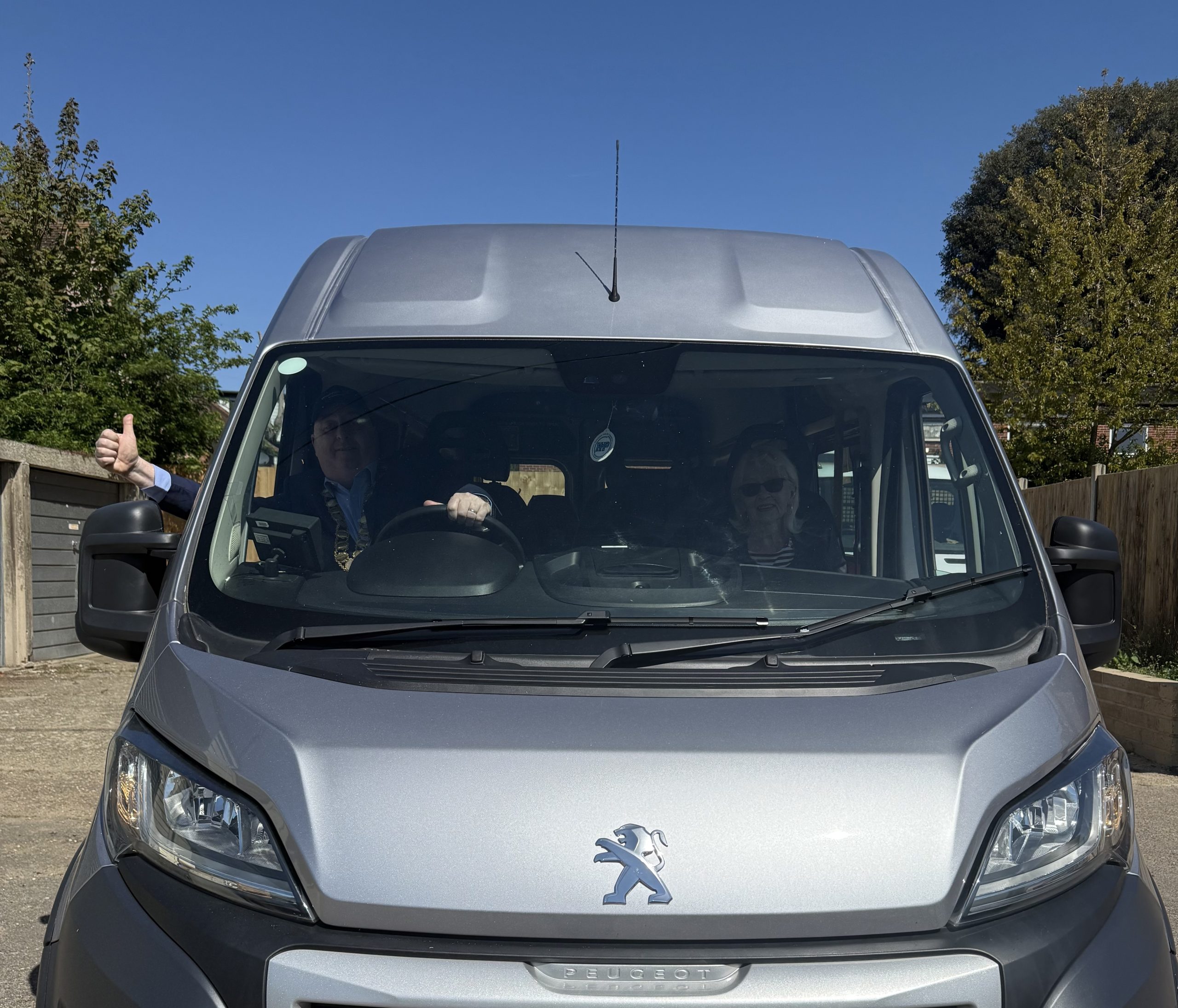 Jon & Glynis in minibus
